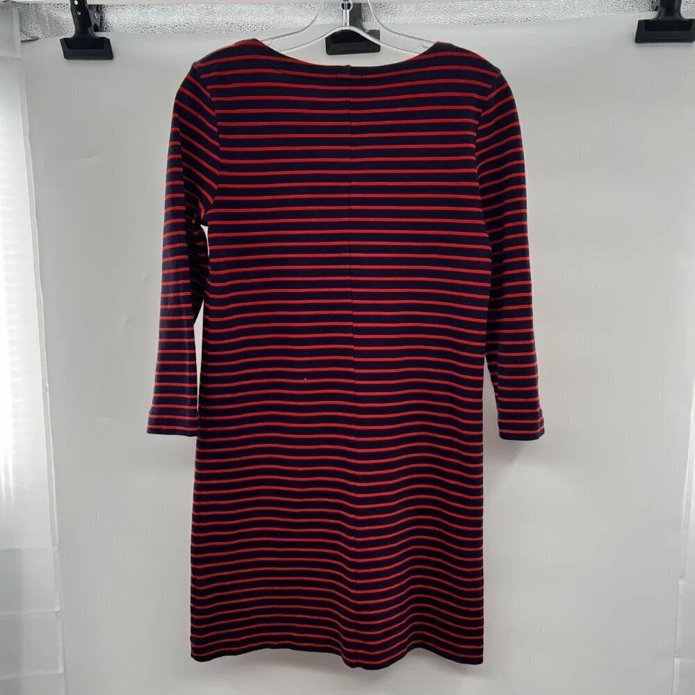 J.Crew Women's Striped Shift Dress Navy/Orange Size XS